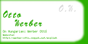 otto werber business card