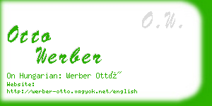 otto werber business card